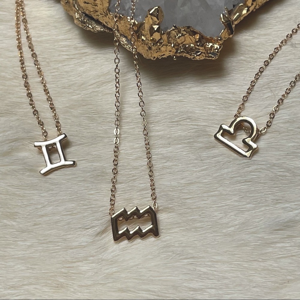 Air Sign Libra Gemini Aquarius Horoscope Necklace